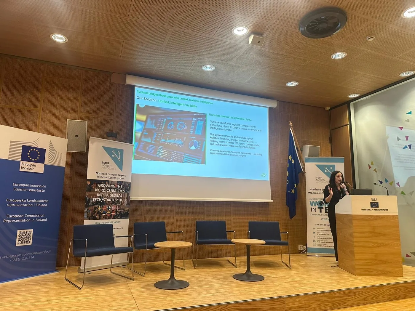 Pitching at Eurooppasali, Helsinki