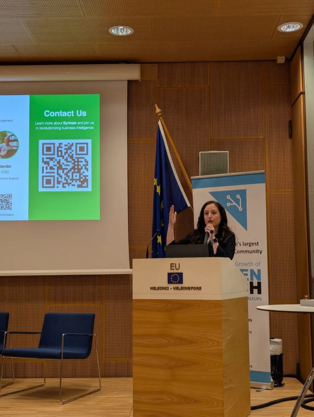 Pitching at Eurooppasali, Helsinki